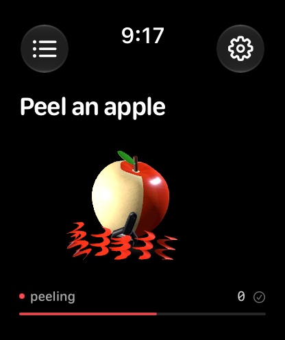 Peel an apple
