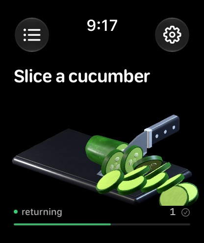 Slice a cucumber