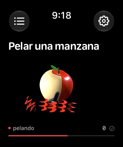 Pelar una manzana