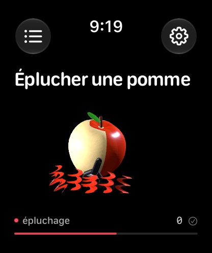 Éplucher une pomme