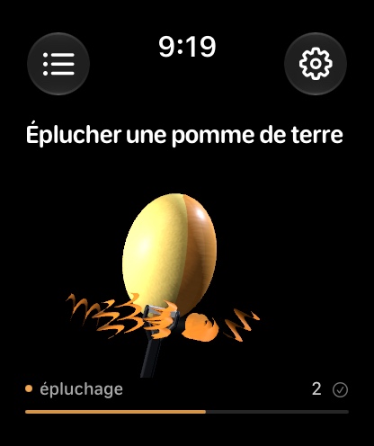 Éplucher une pomme de terre